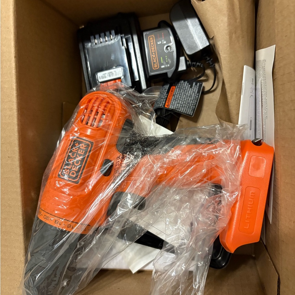 Black & Decker Orange Lithium Drill Set
